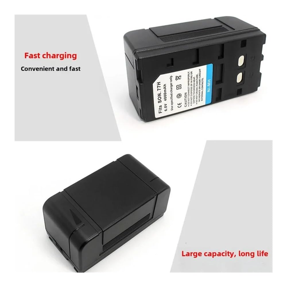 Amazon | 4000mAh NP-77H 交換用 Ni-Mh カメラバッテリー、Sony NP-66